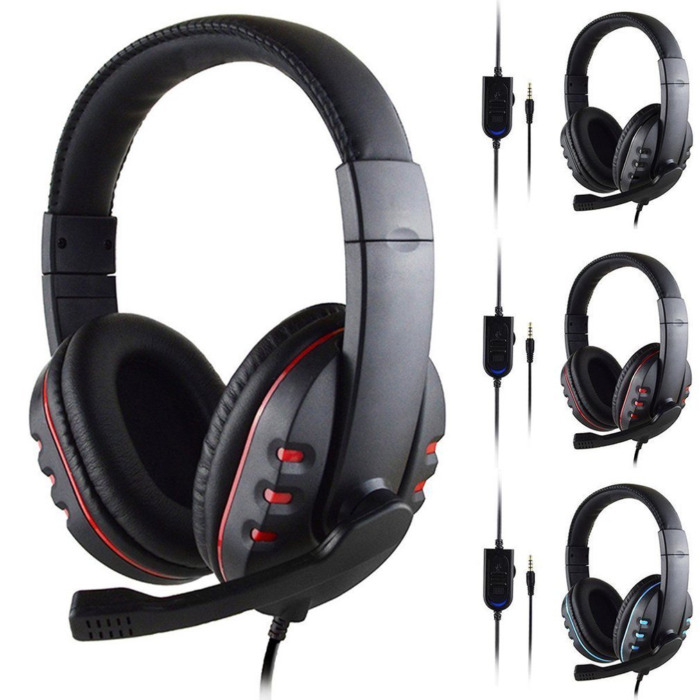 Gaming Headset with Microphone, Gaming Headphones for PS4 PS5 Xbox One PC, PlayStation Headset with Noise Reduction Mic, LED Light 7.1 Surround Sound Over-Ear and Wired 3.5mm Jack